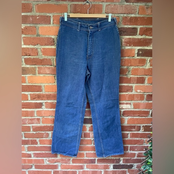 Vintage 70s Jean Machine Jeans Womens High Waist Wide Leg Sz 15/16 Bell … - Picture 1 of 11